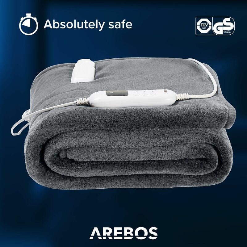 AREBOS Coperta elettrica riscaldante Coperta elettrica coccolosa