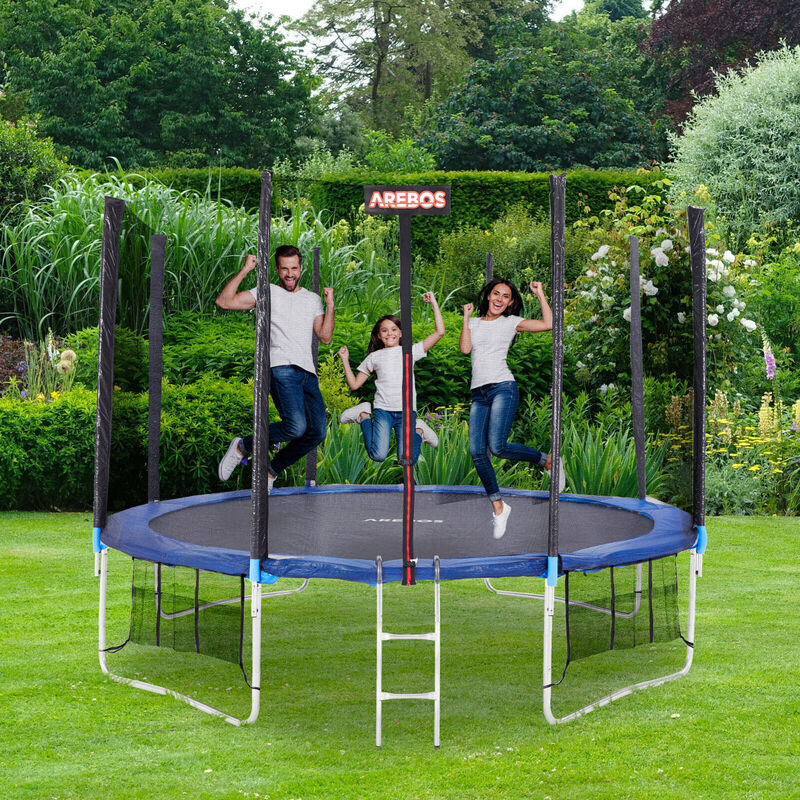 AREBOS Telo e tappeto da Salto e ricambio al diametro 350cm, compatibile  con trampoline al diametro 396cm e 84 molle di lunghezza 165mm