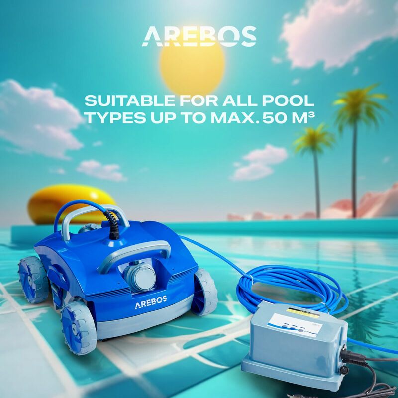 AREBOS Robot piscina Runner piscina Aspiratore piscina Pulitore