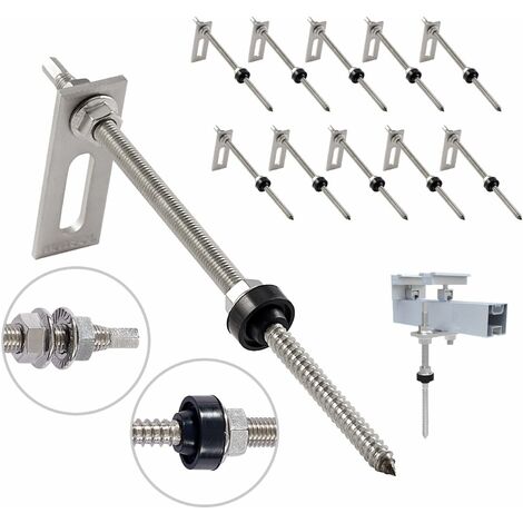 NuaSol Bullone di sospensione con piastra di adattamento M10 x200mm