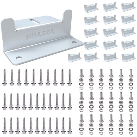 Kit Staffe Per Pannelli Solari Su Lamiera Trapezoidale – Binario 124 Cm, 750W