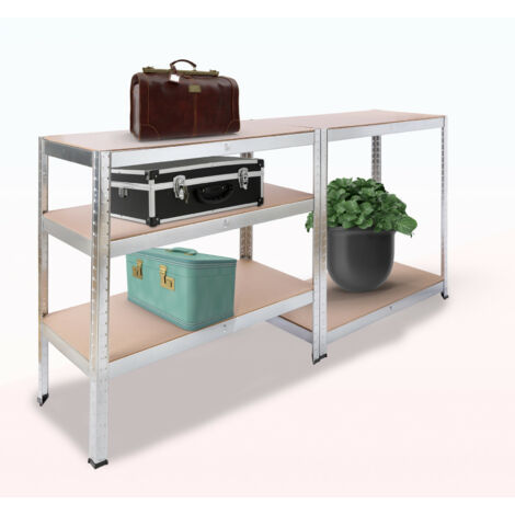 2x AREBOS Scaffali Per Carico Pesante Scaffalature Officina Scaffalature Cantina