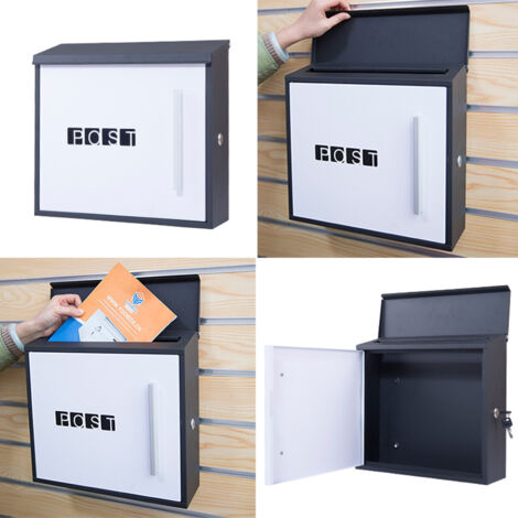 Cassetta Delle Lettere Moderna Printima Julia - Grigio Antracite, Personalizzabile, Portagiornali, 37x37x11 Cm