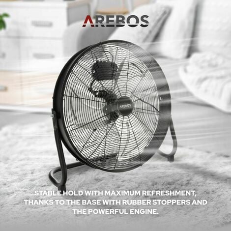 AREBOS Ventilatore da Pavimento Ventilatore a Getto Ventilatore 20 pollici Ø 50