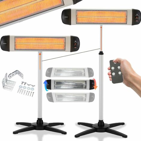 Arebos AREBOS Riscaldatore a Infrarossi 2500W Con Treppiede Regolabile In Altezza 