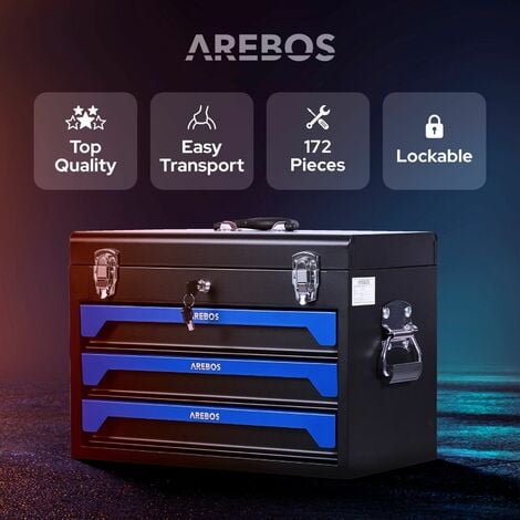 Cassetta Degli Attrezzi Modulare 2 In 1 | Con Cassetti E Ruote | Organizzazione Professionale | 45x32x24 Cm