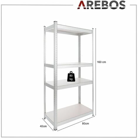 AREBOS Scaffalature Pesanti Scaffalature da Officina Scaffali da Ufficio MDF