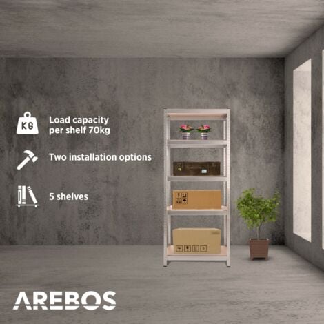 AREBOS Scaffalature Pesanti Scaffalature da Officina Scaffali da Ufficio MDF