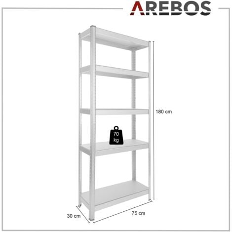 AREBOS Scaffalature Pesanti Scaffalature da Officina Scaffali da Ufficio MDF