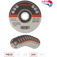 AREBOS Dischi Taglio Dischi Flessibili Ø125 mm Ammissione 22,2 mm Spessore 1 mm