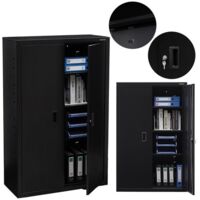 AREBOS Armadio per archiviazione Armadio per ufficio Nero