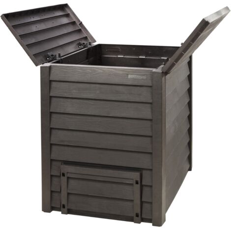 GARANTIA THERMO-WOOD compostiera 600 litri incl. griglia di fondo antracite-marrone