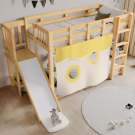 Cama Litera 90x200 Cm Estructura Madera Natural (1/5)