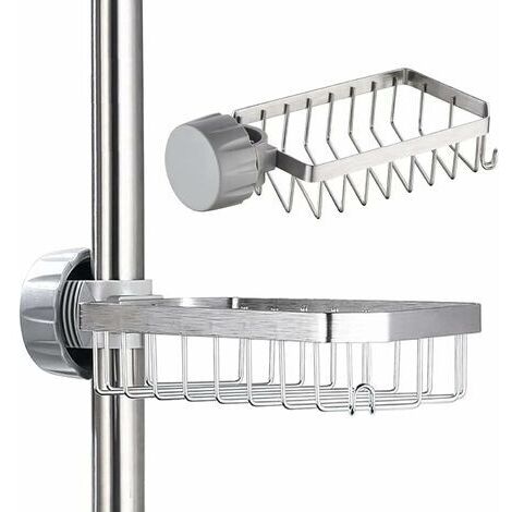 Duschseifenhalter für Duschablage – kein Bohren erforderlich – Duschshampoo-Halter für Stangen mit 20–32 mm Durchmesser (1/5)