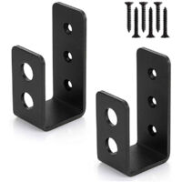 Set mit 2 robusten Stahltürwinkeln für 2 x 4 Türen, U-förmige Sicherheitsstange