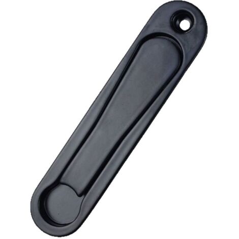 Maniglia a scomparsa a scomparsa per porte scorrevoli singole, finitura nera, 141 x 32 mm
