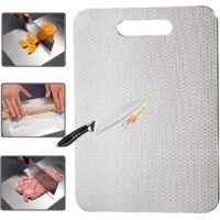 Tagliere da cucina in acciaio inox 304 antigraffio, per uso alimentare, facile da pulire, 46 x 30 cm