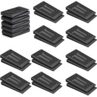 20 Cunei di livellamento per mobili - Cunei in plastica - Per livellare e stabilizzare mobili, tavoli, sedie, armadi - Plastica - Flessibile - Nero - 30 x 50 x 5 mm