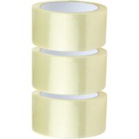 Nastro adesivo trasparente per imballaggio - 3 rotoli 48 mm x 66 m - Scatole/spedizioni/traslochi/pacchi