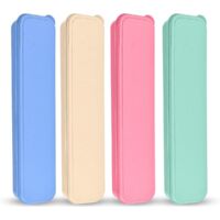 Set da 4 pezzi - Scatola portaposate portatile, contenitore per stoviglie da viaggio, semplice scatola per riporre il set di posate, 25 x 6 cm
