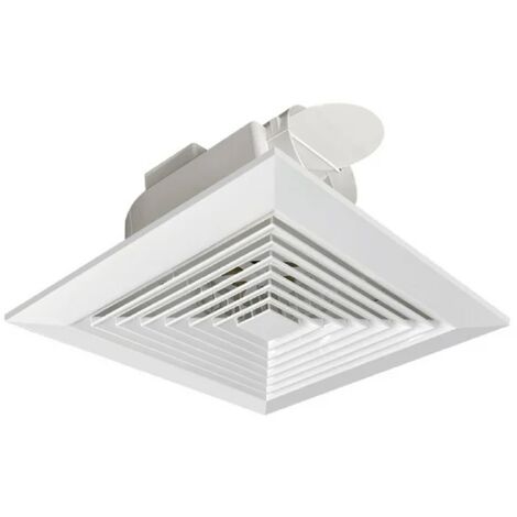 Extractor de aire para baño con válvula antirretorno, silencioso, para cocina, techo y oficina (6 pulgadas)