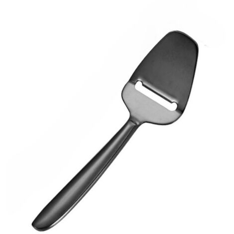Cuchillo para pan y mantequilla - Cuchillo multiusos de acero inoxidable - para pan, mantequilla y queso, apto para lavavajillas, 19,4 x 5,5 cm, negro (1/5)