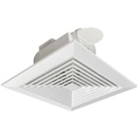 Extractor de aire para baño con válvula antirretorno, silencioso, para cocina, techo y oficina (6 pulgadas)