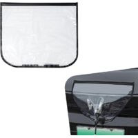 Tapa para puerto de carga de vehículos eléctricos de 50x60 cm – PVC transparente, impermeable, resistente a la lluvia, la nieve y el polvo, con adsorción metálica.