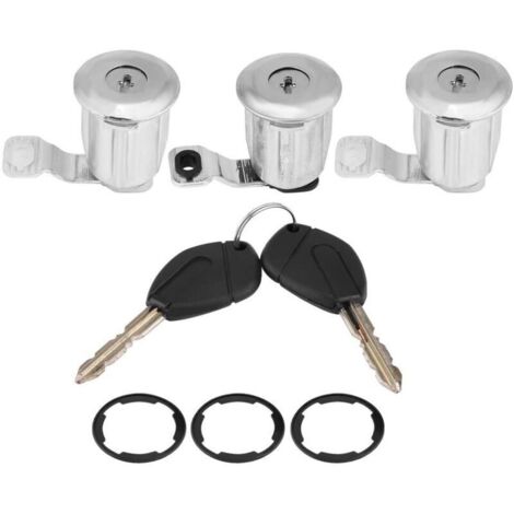 Für Peugeot Partner, Türschloss-Set aus Metall 252522 9170.G3 9170.CW, Türschließzylinder-Set mit Schlüsseln für einen Durchmesser von ca. 3,4 cm