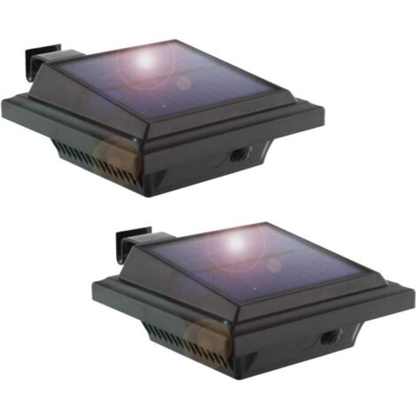 Wasserdichte, kabellose Solar-Dachrinnenleuchten für den Außenbereich mit 40 LEDs, langer Lebensdauer und Dämmerungssensor, für Zäune, Einfahrten, Gärten, Terrassen, Wege und Decks, erhöhte Sicherheit (1/5)