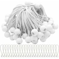 Packung mit 75 elastischen Kordeln mit Bungee-Kugeln – Ideal zum Befestigen von Festzelten, Zelten, Bannern und Planen – Sonstiges