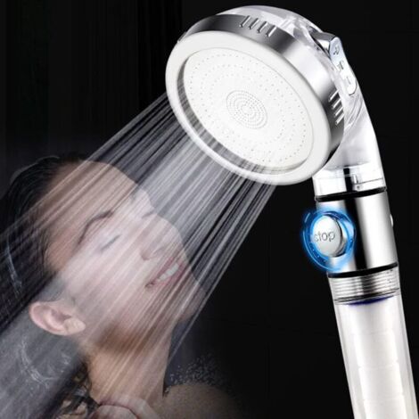 PRISMA Soffione doccia Premium 2 pezzi doccetta a risparmio idrico con aumento della pressione dell'acqua – soffione doccia a pioggia e funzione massaggiante