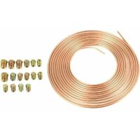 Avvolgitubo freno da 7,62 m - Realizzato in rame e nichel - Con diametro esterno di 3/16", tubo resistente alla ruggine - Altro