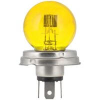 Lampadina gialla P45t da 6V 45/40W. Illuminazione universale per auto, moto e trattori. Luminosità affidabile grazie ai 2 filamenti.