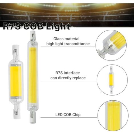 Bombilla LED R7S de 118 mm, 10 W, AC220V/230V, bombilla lineal no ...