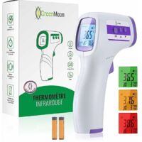 Termómetro infrarrojo para la frente, termómetro para adultos, termómetro sin contacto, pantalla LCD, función de memoria, termómetro infrarrojo para niños, adultos y objetos.