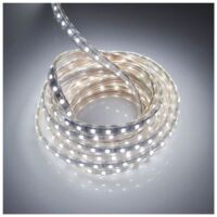 Tira LED de 2 metros con interruptor, resistente al agua IP65, 220 V, luz blanca fría.