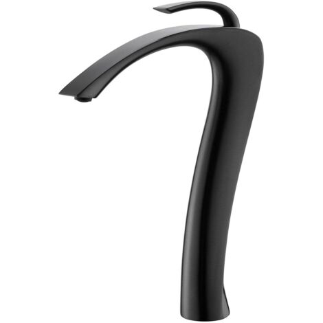 Robinet Lavabo, Moderne Mitigeur Lavabo, RF0241 Poignée Unique Robinet Salle de Bain, 59A Laiton Mitigeur de Salle de Bain, Anticorrosion, Durable (Haut/Faible) (1/5)