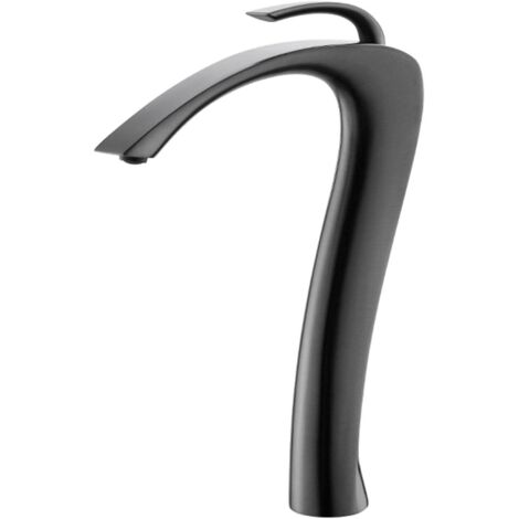 Robinet Lavabo, Moderne Mitigeur Lavabo, RF0241 Poignée Unique Robinet Salle de Bain, 59A Laiton Mitigeur de Salle de Bain, Anticorrosion, Durable (Haut/Faible) (1/5)