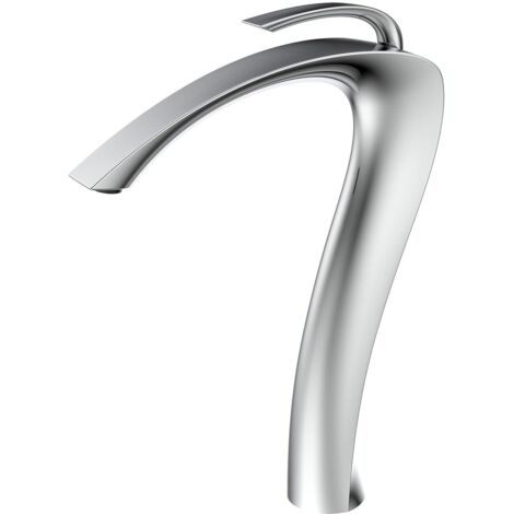 Robinet Lavabo, Moderne Mitigeur Lavabo, RF0241 Poignée Unique Robinet Salle de Bain, 59A Laiton Mitigeur de Salle de Bain, Anticorrosion, Durable (Haut/Faible) (1/5)