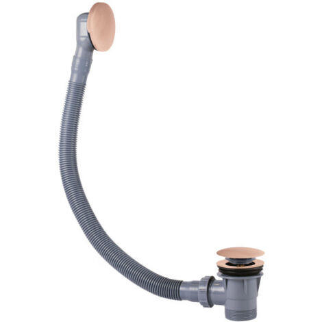 Bonde de vidage clic-clac Simple-Rapid avec trop-plein pour baignoire Or Rose Mat 24K - TRES 03453420OPM