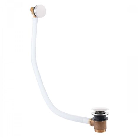 Bonde de vidage ronde clic-clac avec système de remplissage Blanc mat - TRES 03453430BM