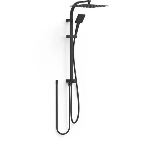 Ensemble de douche adaptable à tout type de robinet Noir mat - TRES 19063504NM