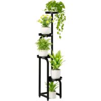 Bamworld - Support Plantes Intérieur Haut - Étagère Plante Métal 4 Niveaux Pour Plusieurs Plantes - Porte Plante Extérieur Pour Terrasse, Jardin, Balcon, Salon, Chambre - pour Interieur et Exterieur