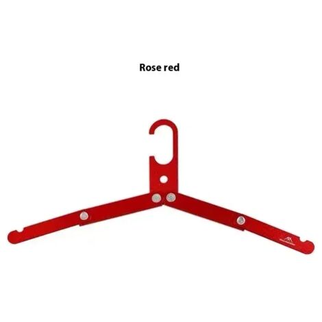 (Rouge, 1 pièce) Cintre pliable en aluminium pour la maison, cintre portable pour le camping et les voyages. (1/4)