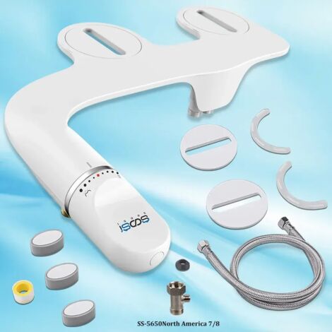 (SS5650 Amérique du Nord) Abattant de toilette bidet ultra-mince, non électrique, à eau froide, pour l'hygiène intime féminine. (1/4)
