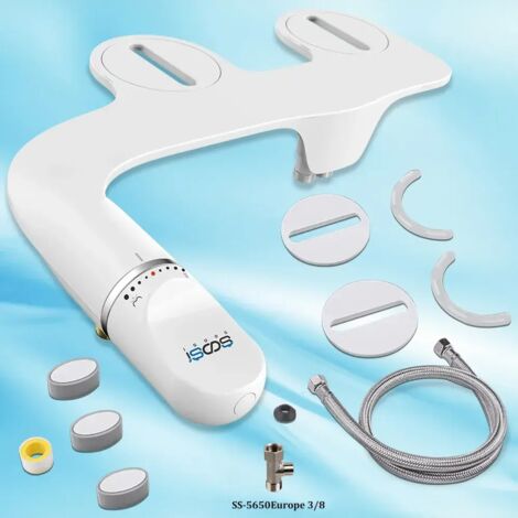 (SS5650 Europe 3 8) Abattant de toilette bidet ultra-mince à eau froide, non électrique, pour la toilette intime féminine (1/4)