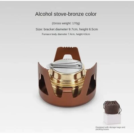 Réchaud à alcool Go-again Outdoor, coupe-vent, portable, coloré, mini-réchaud de camping, ensemble réchaud à alcool simple, réchauds de cuisine portables (1/4)