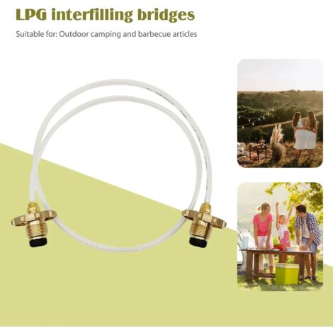 Pont de remplissage mutuel de gaz liquéfié, connexion directe pour bouteilles de GPL, pont de gonflage mutuel, accessoires pratiques pour réchauds d'extérieur, réchauds portables (1/4)