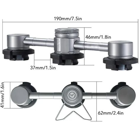 Adaptateur pour réchaud à gaz Gas Saver Plus avec adaptateur butane, adaptateur pour réchaud à gaz, adaptateur de recharge pour réchaud de camping, équipement de camping, réchauds de cuisine portables (1/5)